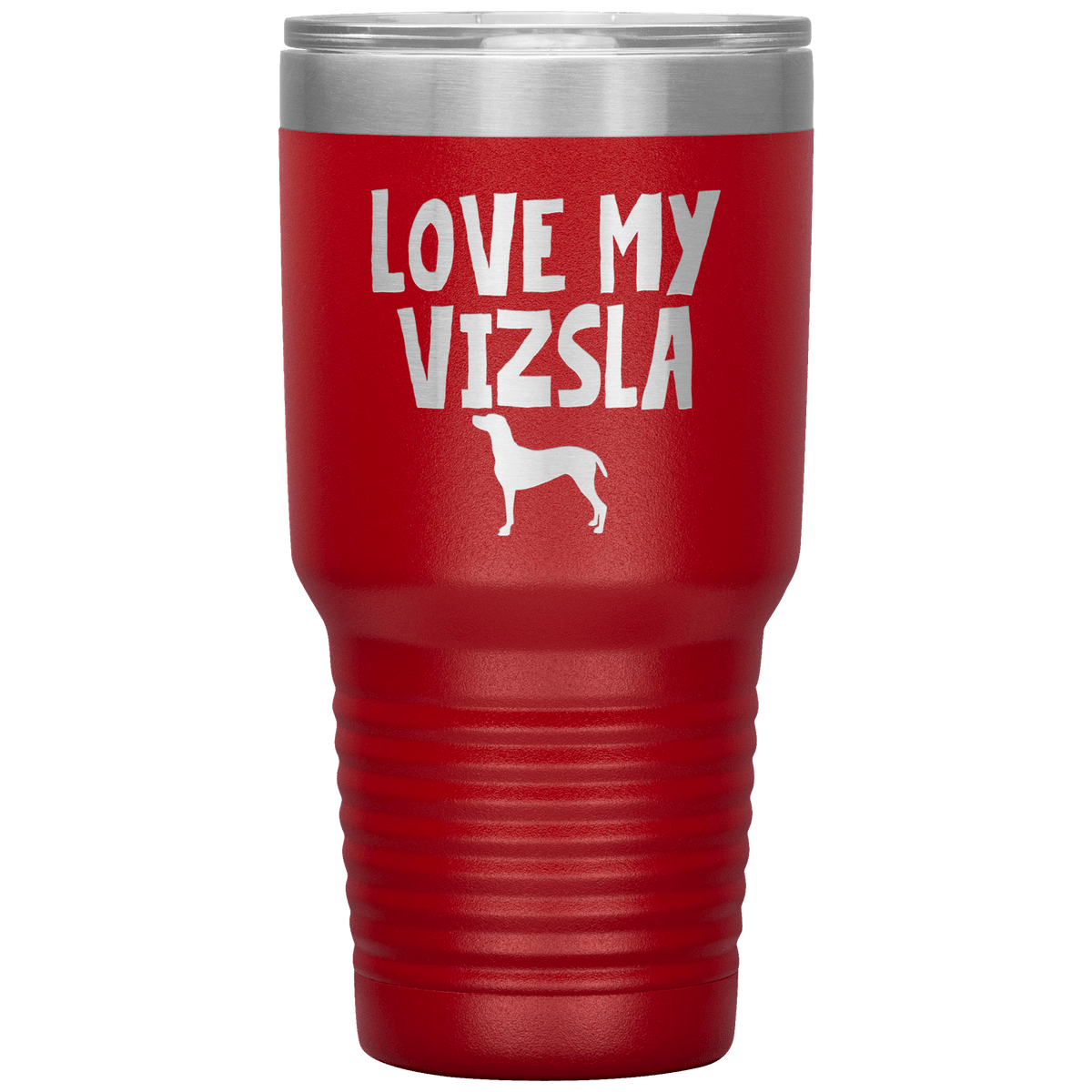 Love My Vizsla 30 Oz Vacuum Tumbler Tumblers Red