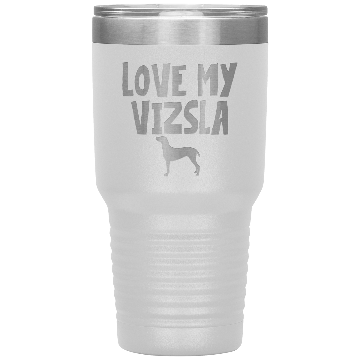 Love My Vizsla 30 Oz Vacuum Tumbler Tumblers White