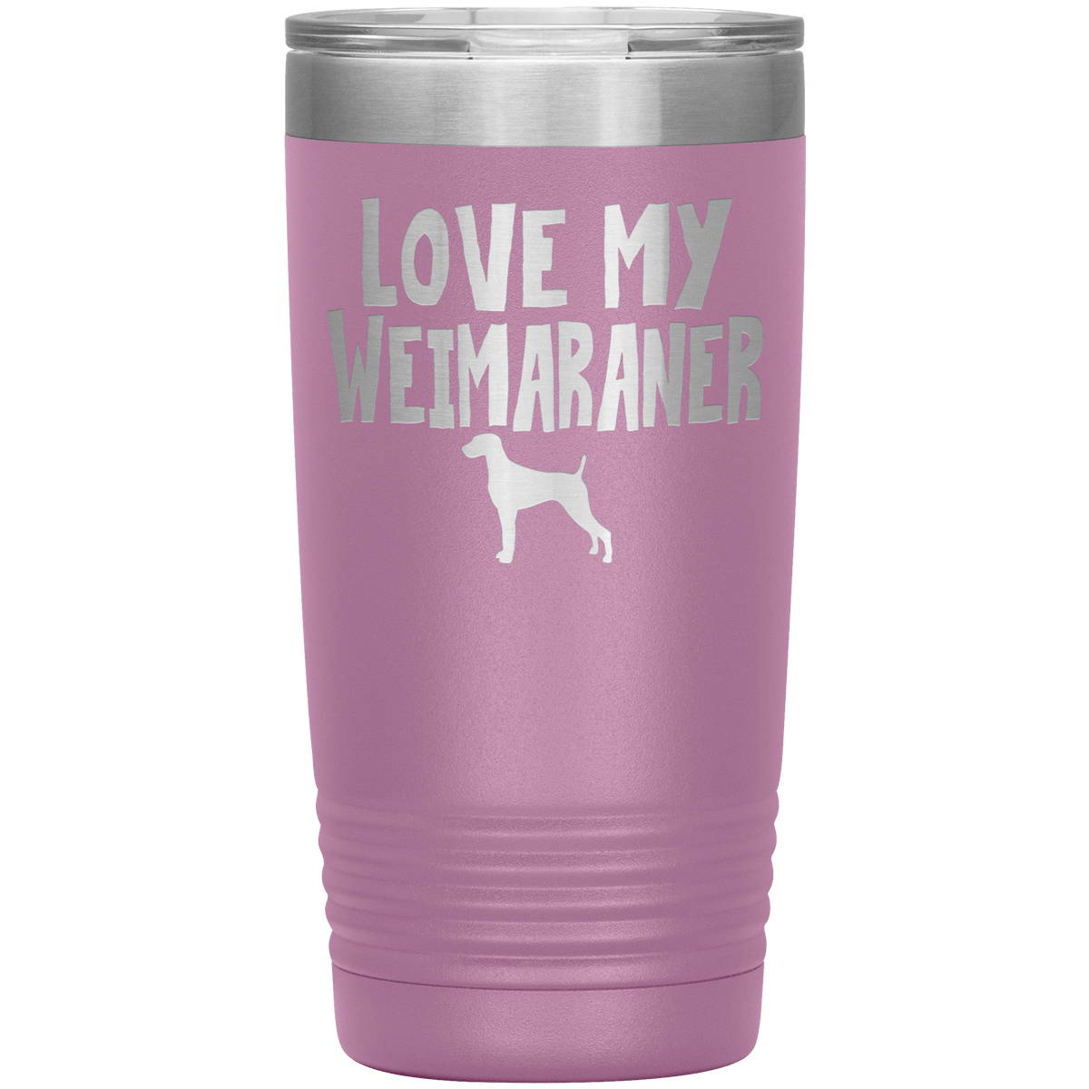Love My Weimaraner 20 Oz Vacuum Tumbler Tumblers Light Purple