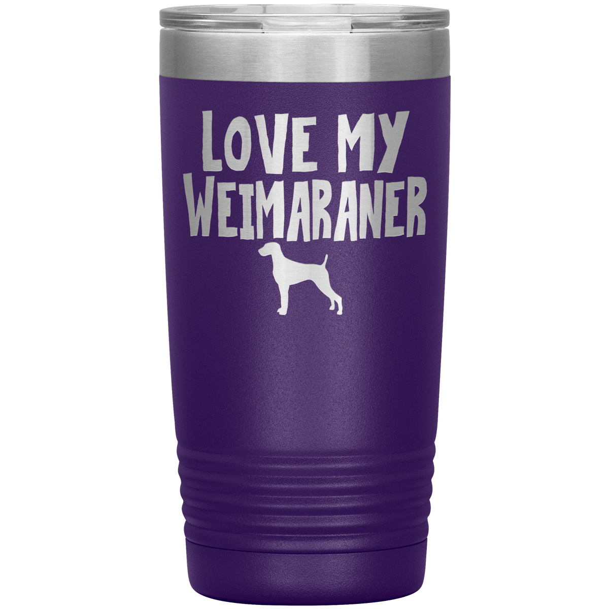Love My Weimaraner 20 Oz Vacuum Tumbler Tumblers Purple