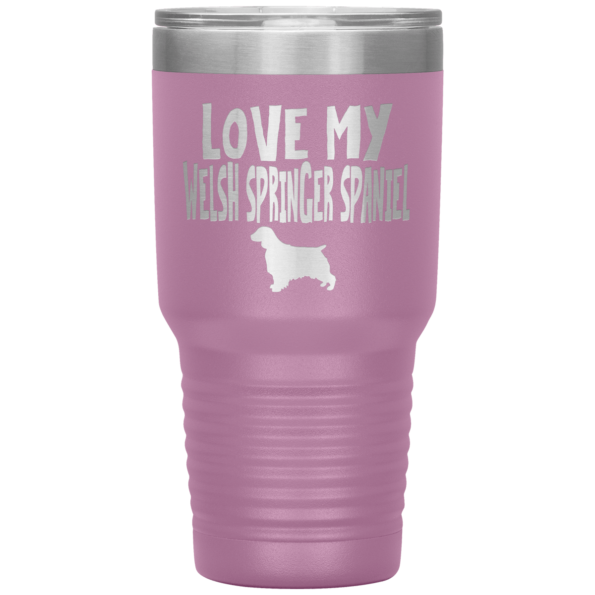 Love My Welsh Springer Spaniel 30 Oz Vacuum Tumbler Tumblers Light Purple