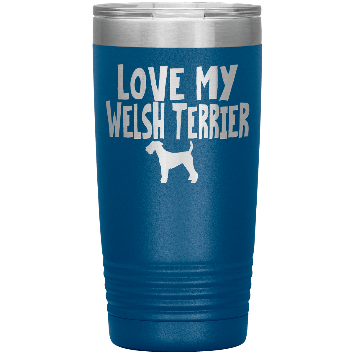 Love My Welsh Terrier 20 Oz Vacuum Tumbler Tumblers Blue