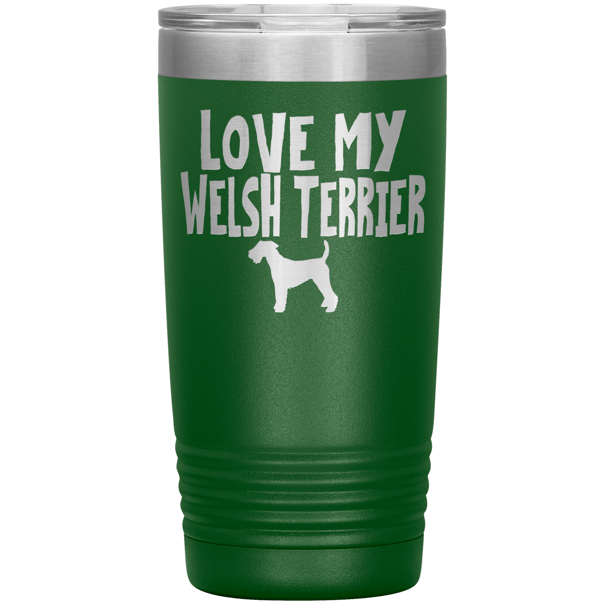 Love My Welsh Terrier 20 Oz Vacuum Tumbler Tumblers Green