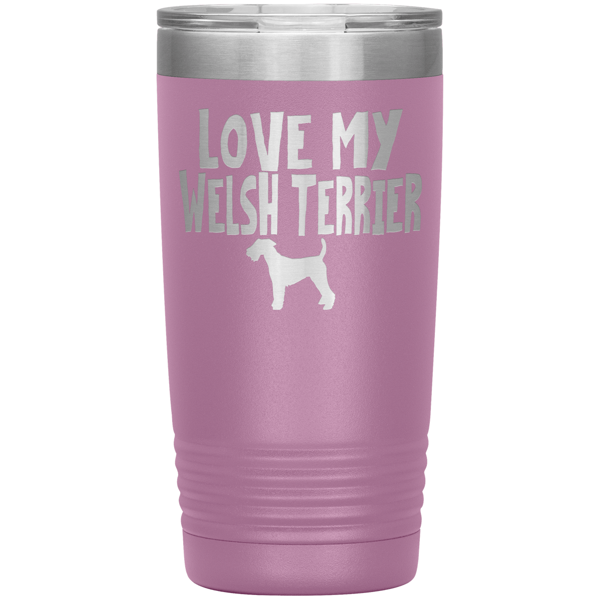 Love My Welsh Terrier 20 Oz Vacuum Tumbler Tumblers Light Purple