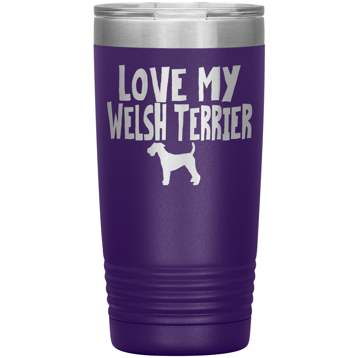 Love My Welsh Terrier 20 Oz Vacuum Tumbler Tumblers Purple