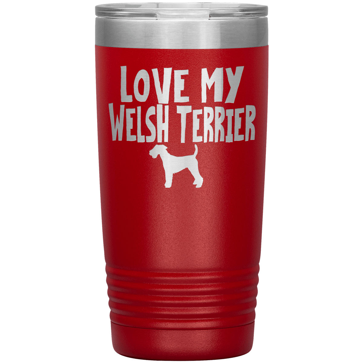 Love My Welsh Terrier 20 Oz Vacuum Tumbler Tumblers Red