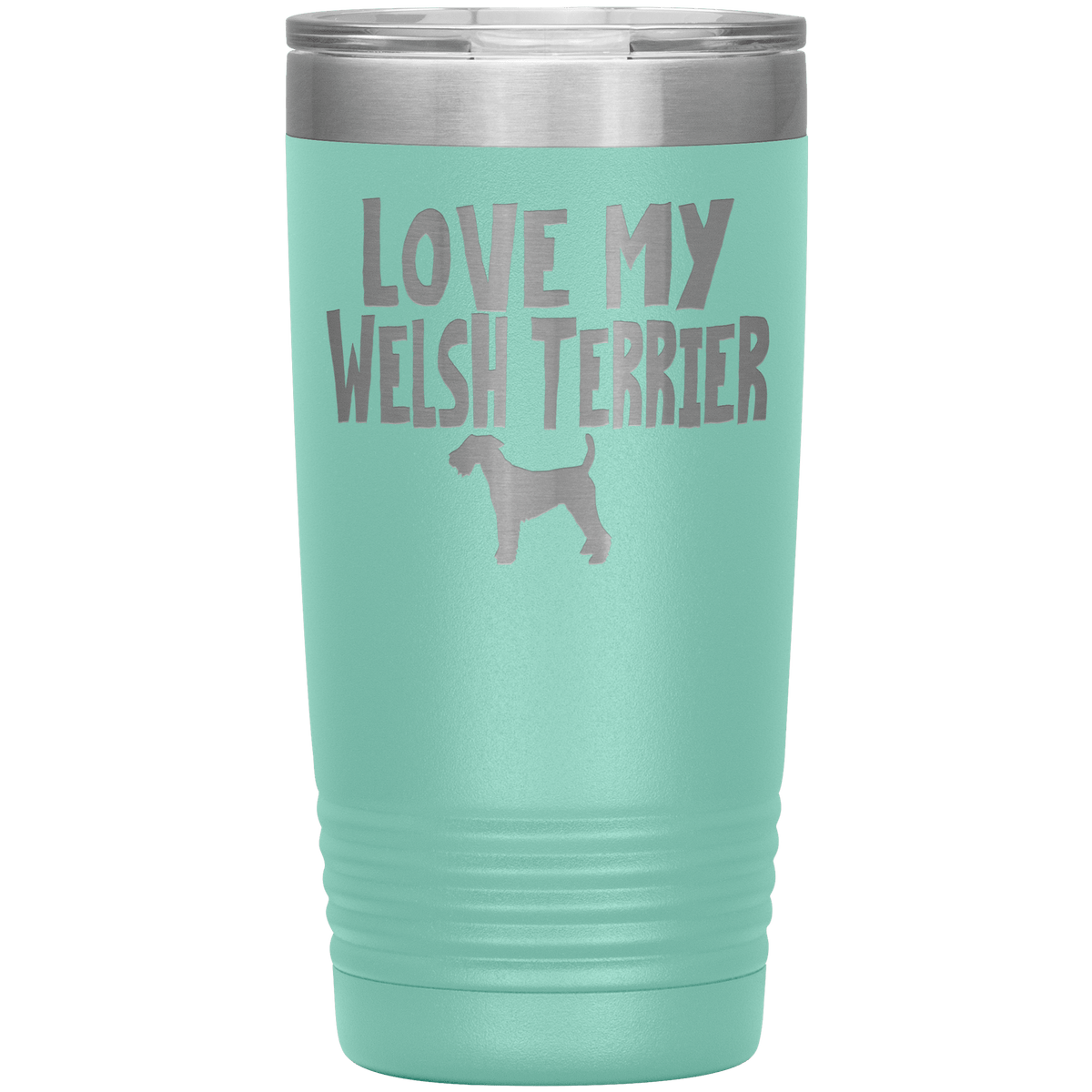 Love My Welsh Terrier 20 Oz Vacuum Tumbler Tumblers Teal