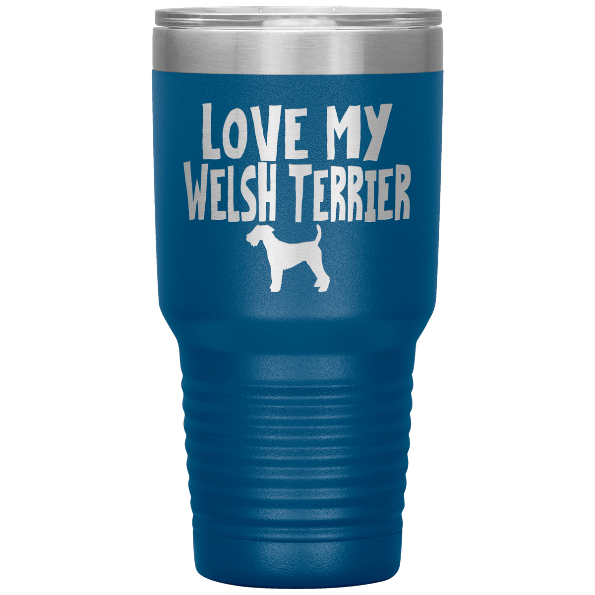Love My Welsh Terrier 30 Oz Vacuum Tumbler Tumblers Blue