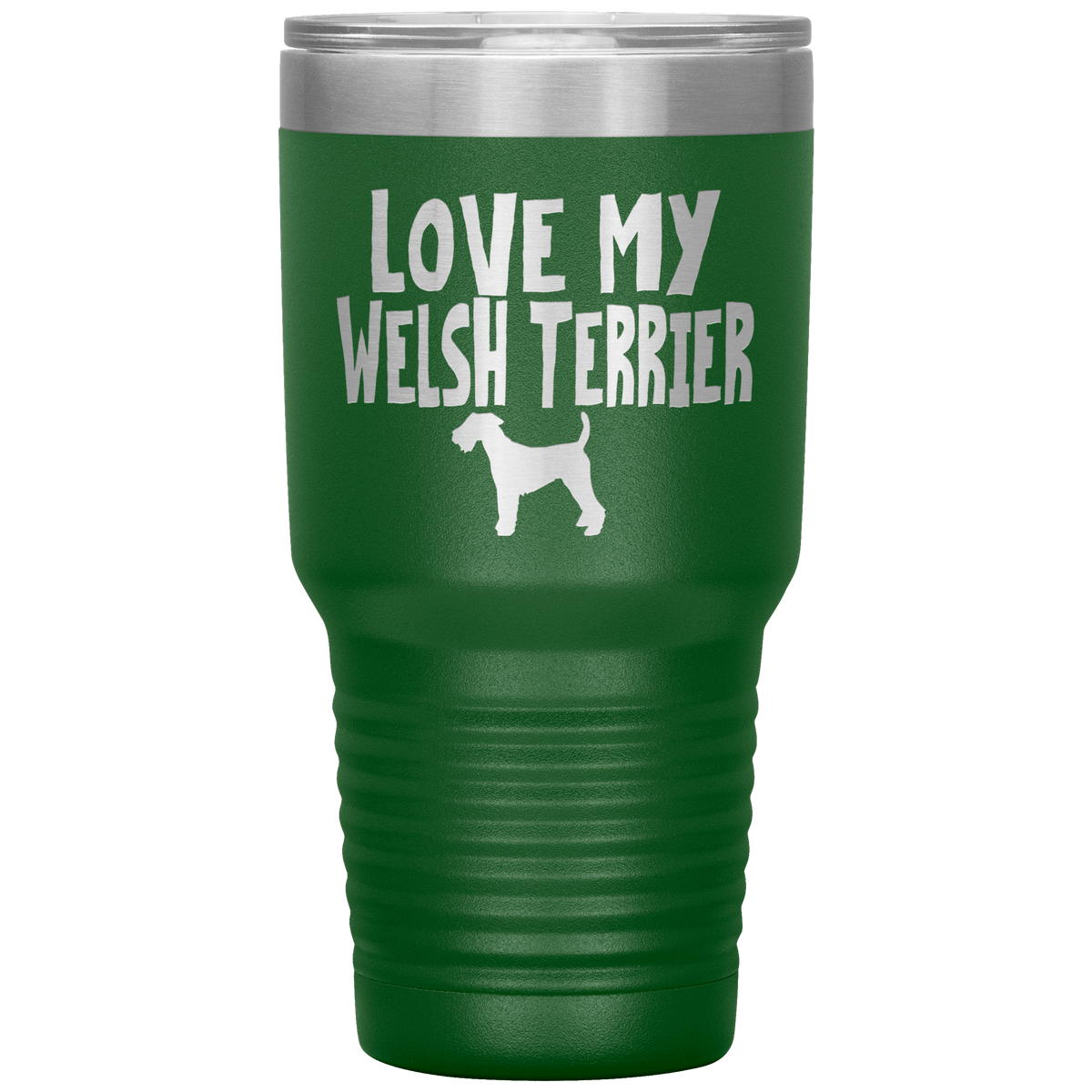 Love My Welsh Terrier 30 Oz Vacuum Tumbler Tumblers Green