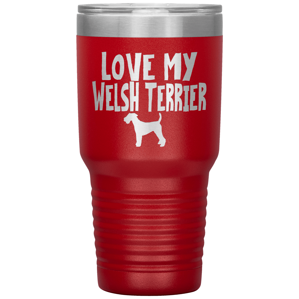 Love My Welsh Terrier 30 Oz Vacuum Tumbler Tumblers Red
