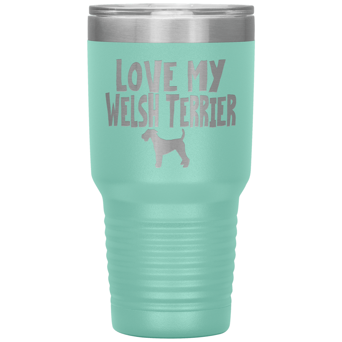 Love My Welsh Terrier 30 Oz Vacuum Tumbler Tumblers Teal
