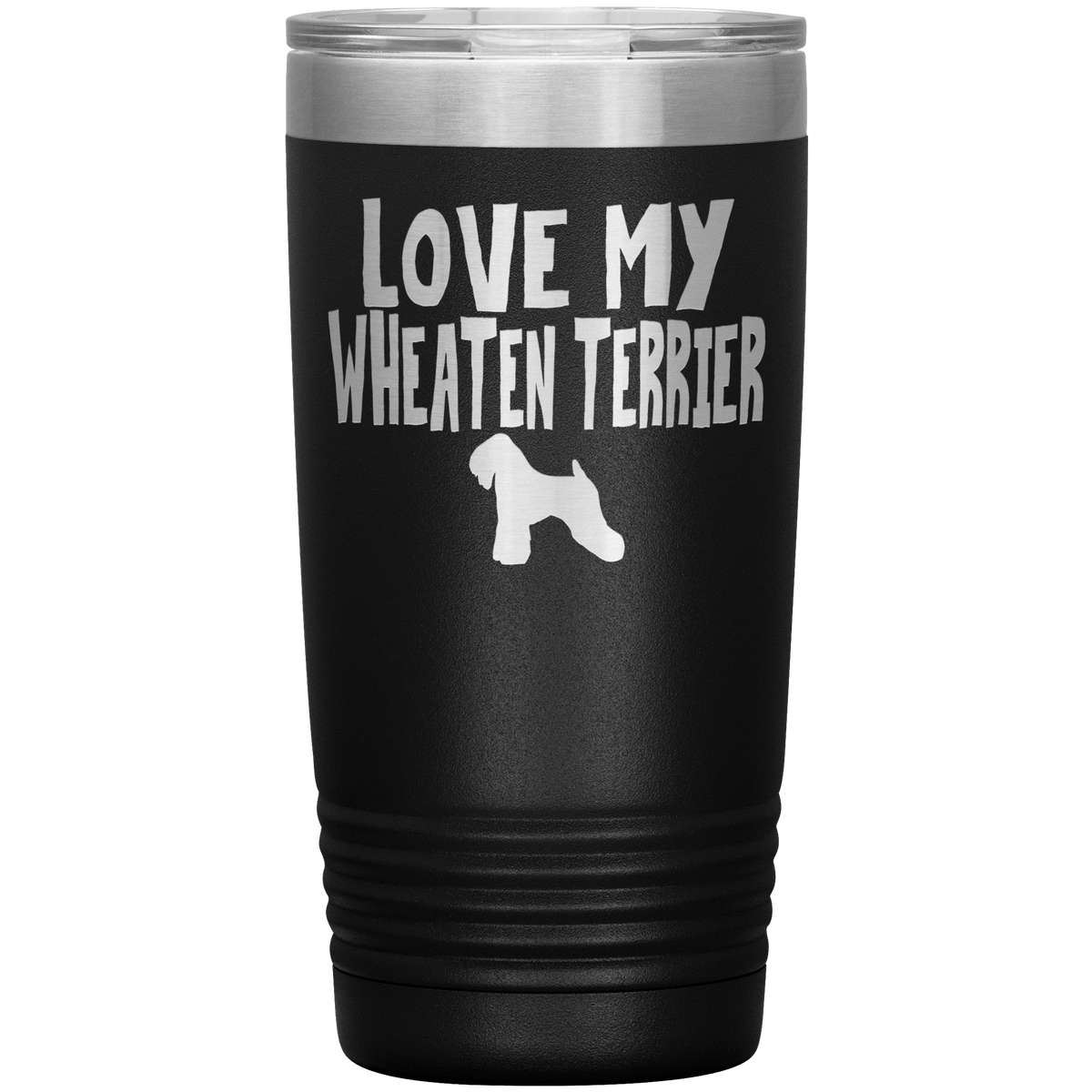 Love My Wheaten Terrier 20 Oz Vacuum Tumbler Tumblers Black