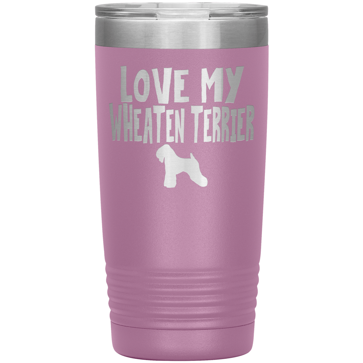 Love My Wheaten Terrier 20 Oz Vacuum Tumbler Tumblers Light Purple