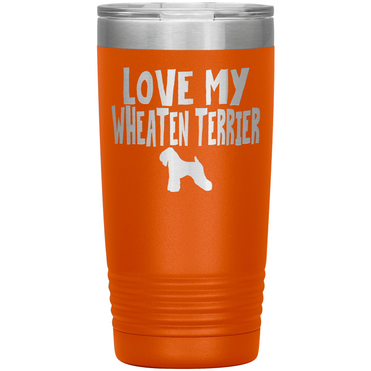 Love My Wheaten Terrier 20 Oz Vacuum Tumbler Tumblers Orange