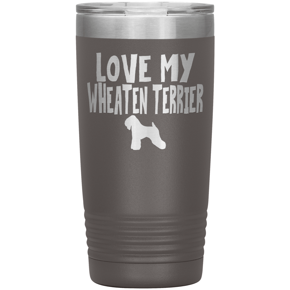 Love My Wheaten Terrier 20 Oz Vacuum Tumbler Tumblers Pewter