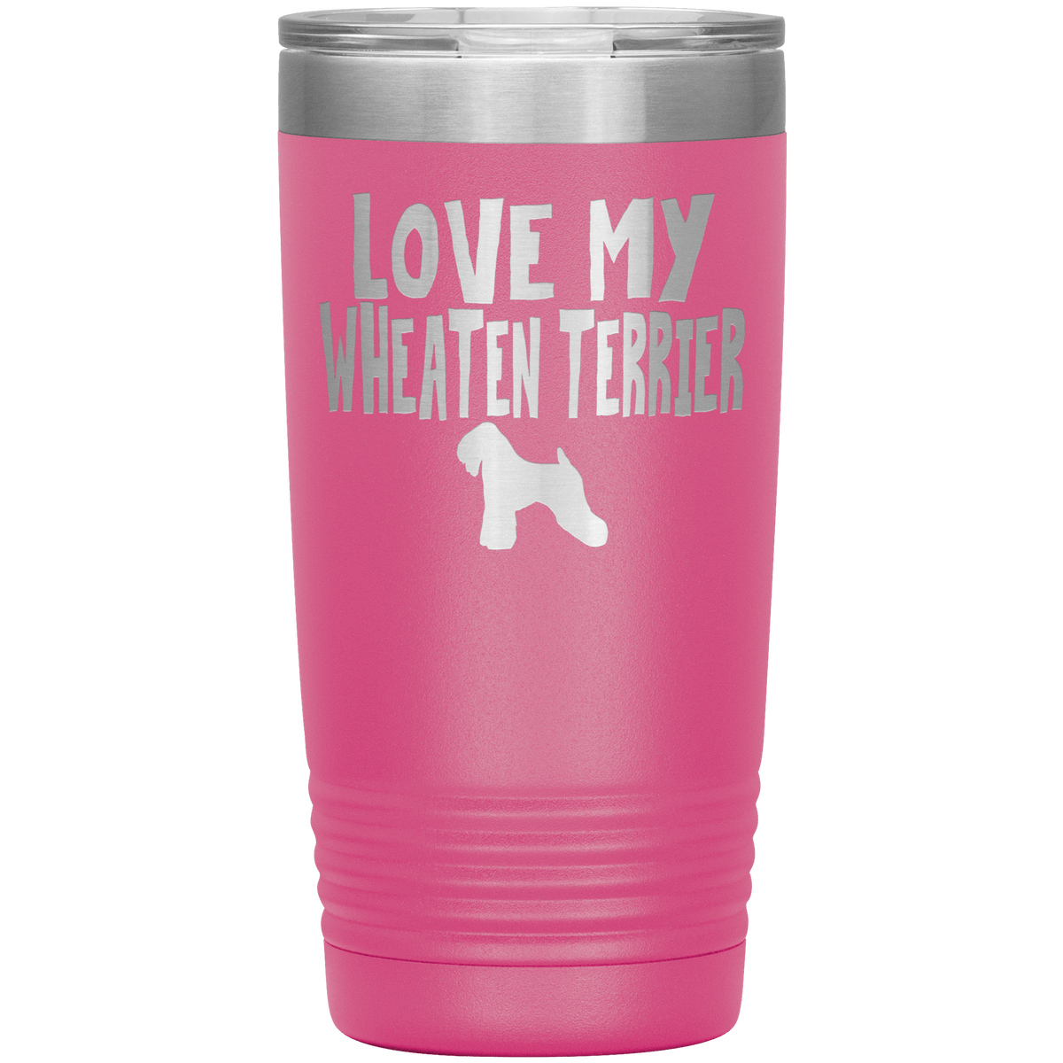 Love My Wheaten Terrier 20 Oz Vacuum Tumbler Tumblers Pink