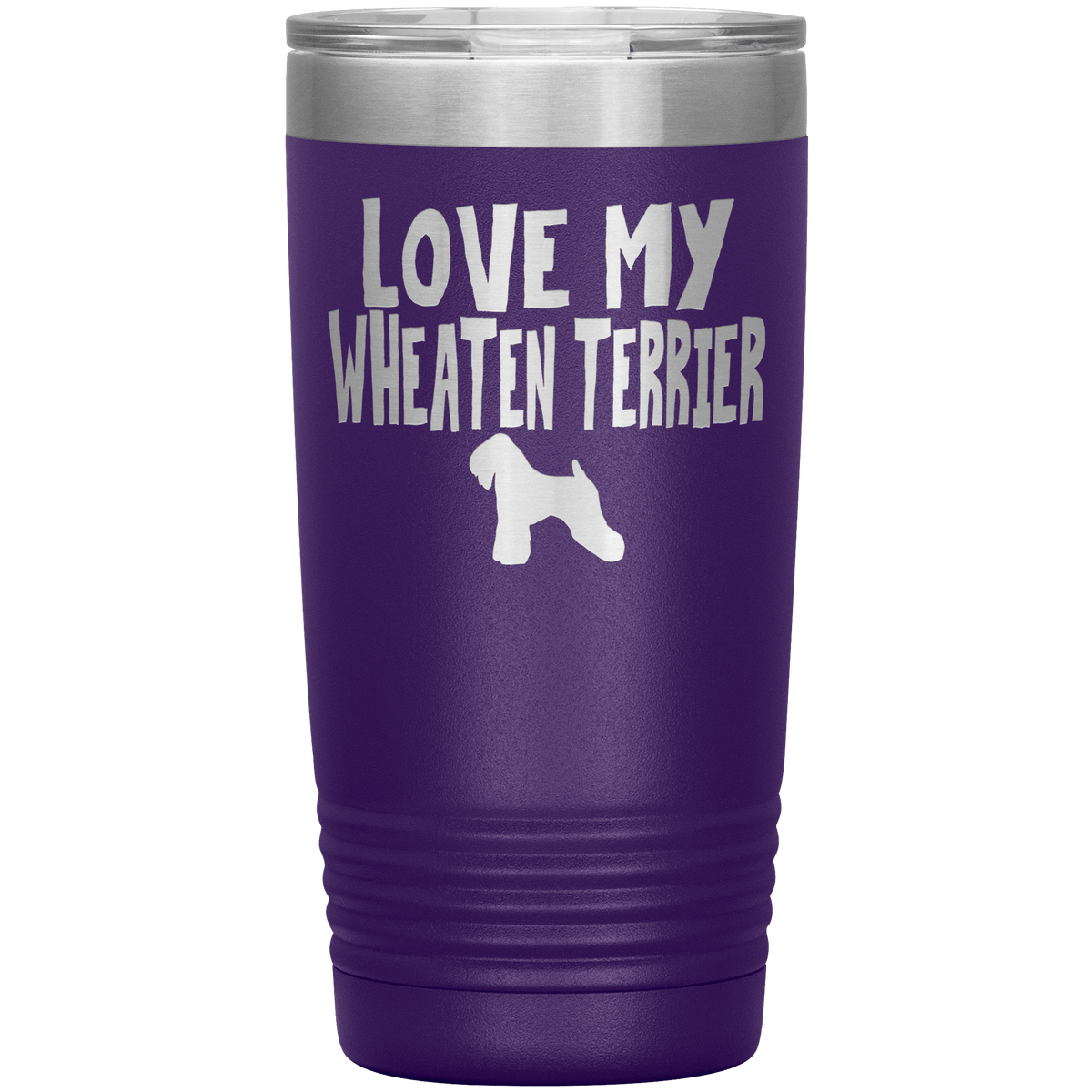 Love My Wheaten Terrier 20 Oz Vacuum Tumbler Tumblers Purple