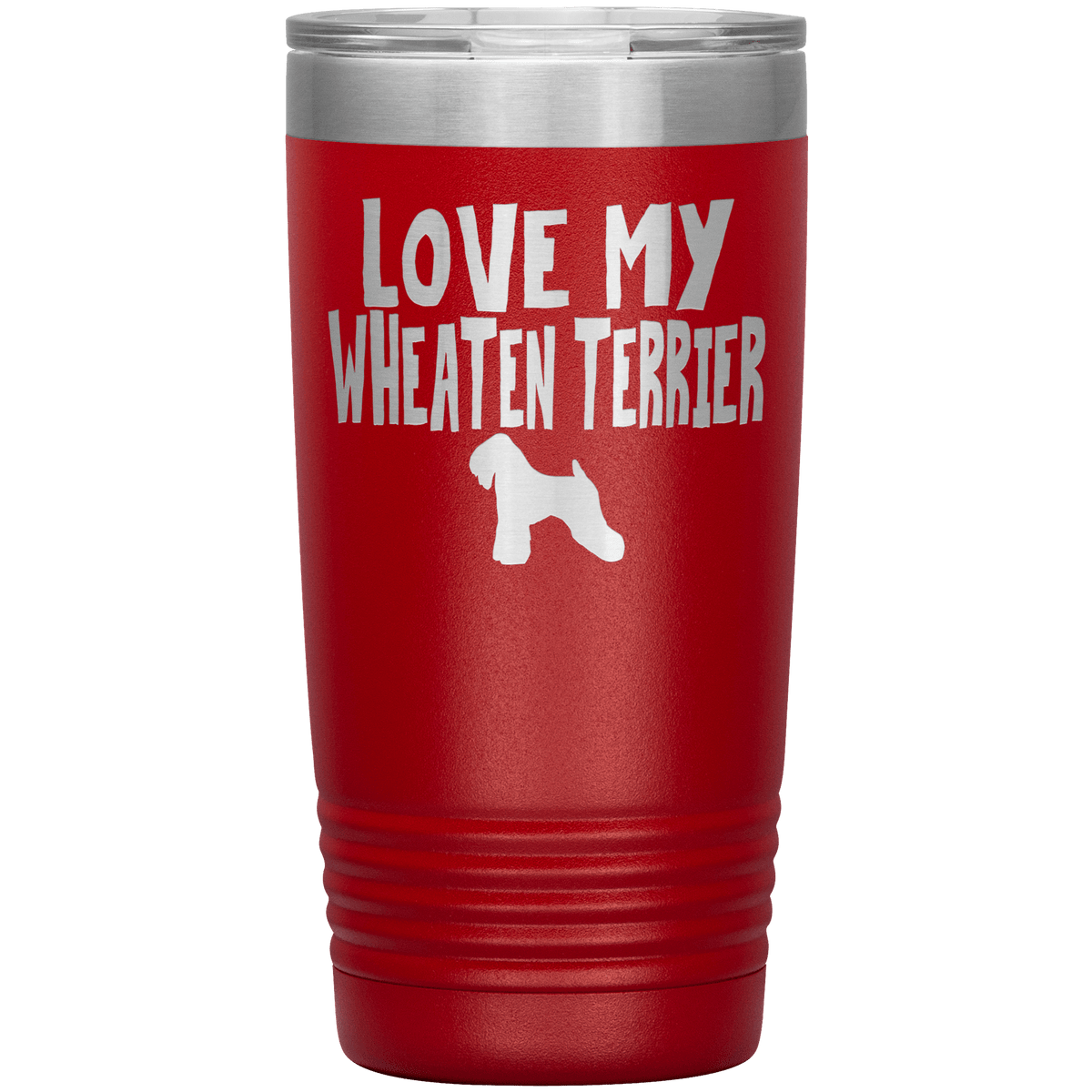 Love My Wheaten Terrier 20 Oz Vacuum Tumbler Tumblers Red