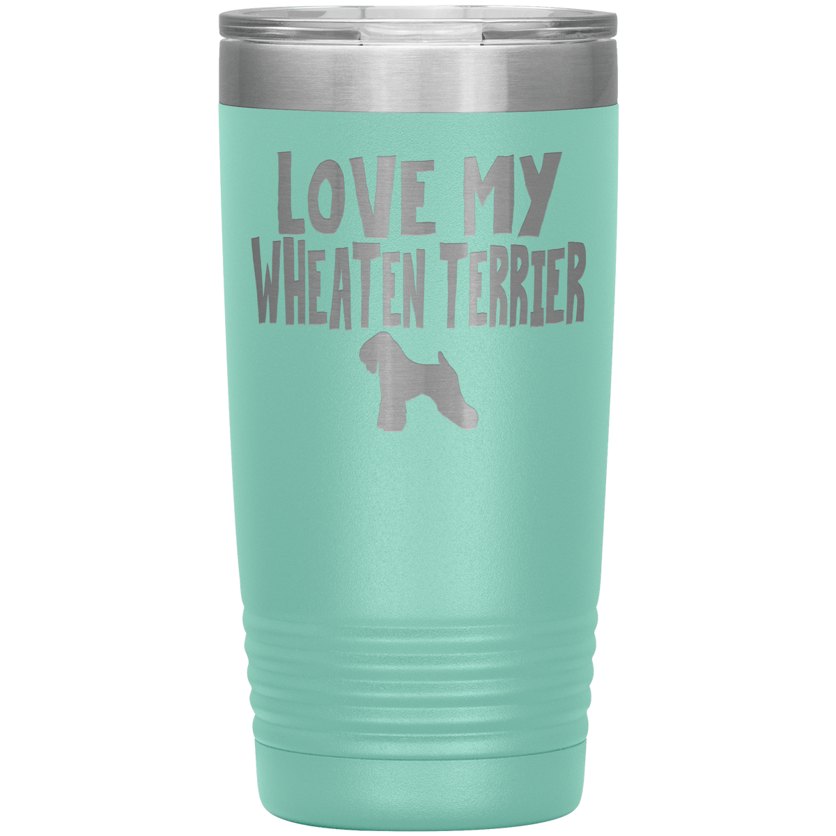 Love My Wheaten Terrier 20 Oz Vacuum Tumbler Tumblers Teal