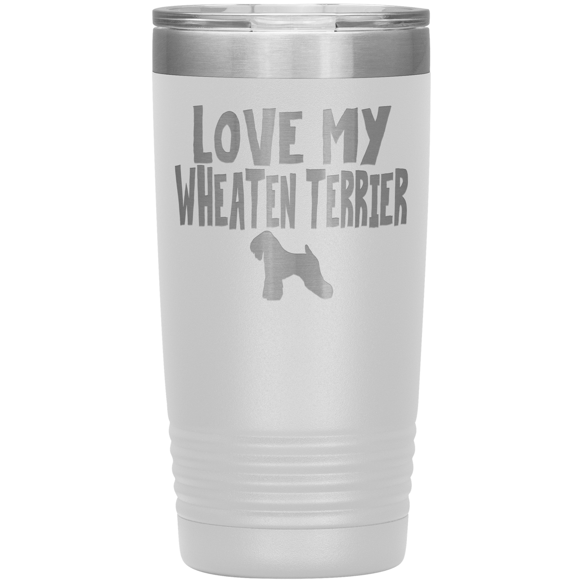 Love My Wheaten Terrier 20 Oz Vacuum Tumbler Tumblers White