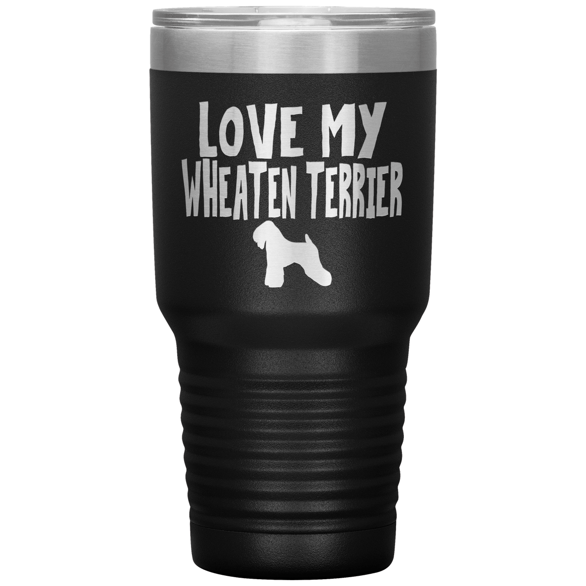 Love My Wheaten Terrier 30 Oz Vacuum Tumbler Tumblers Black