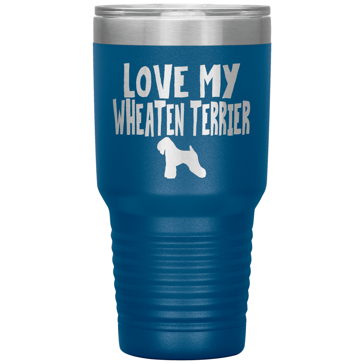 Love My Wheaten Terrier 30 Oz Vacuum Tumbler Tumblers Blue