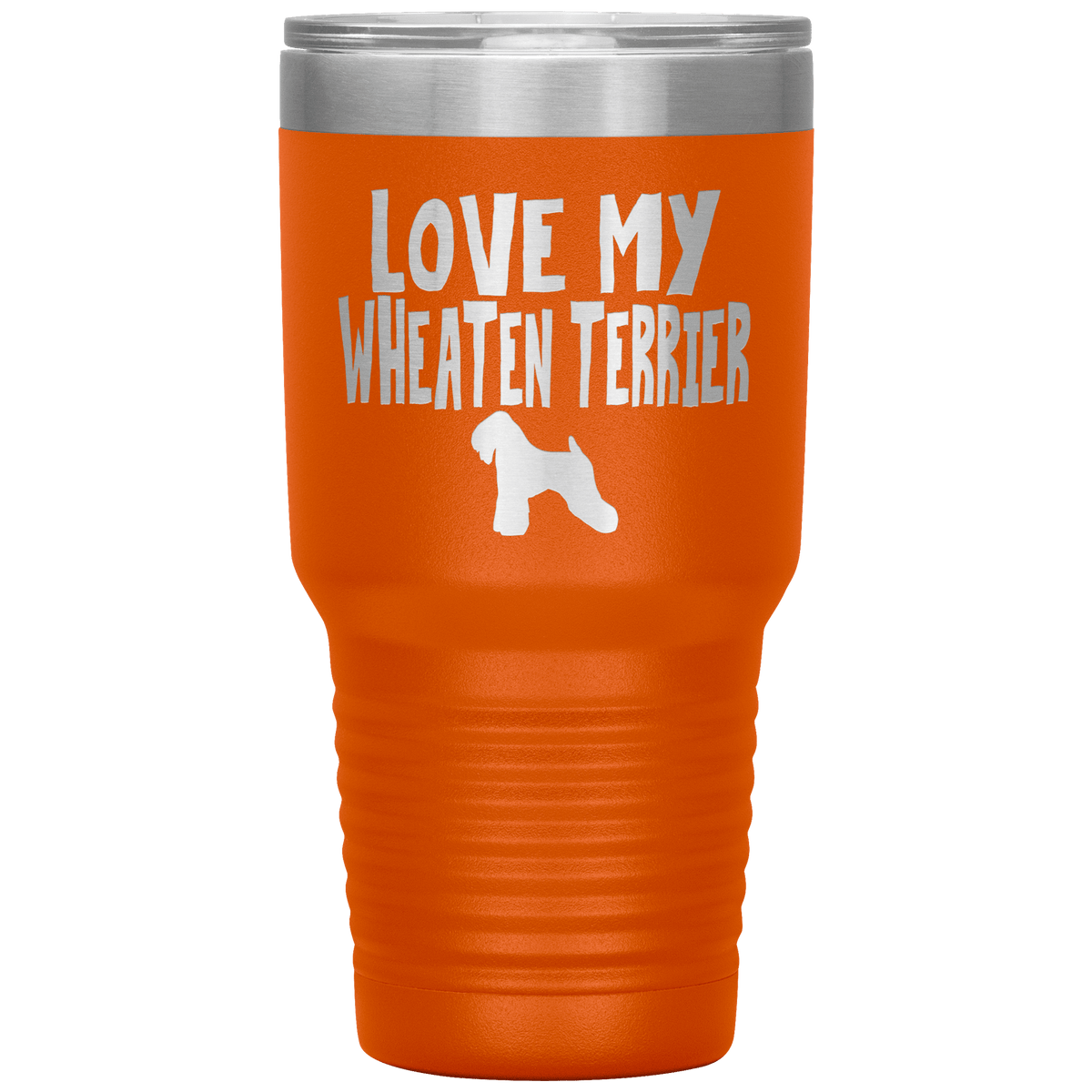 Love My Wheaten Terrier 30 Oz Vacuum Tumbler Tumblers Orange