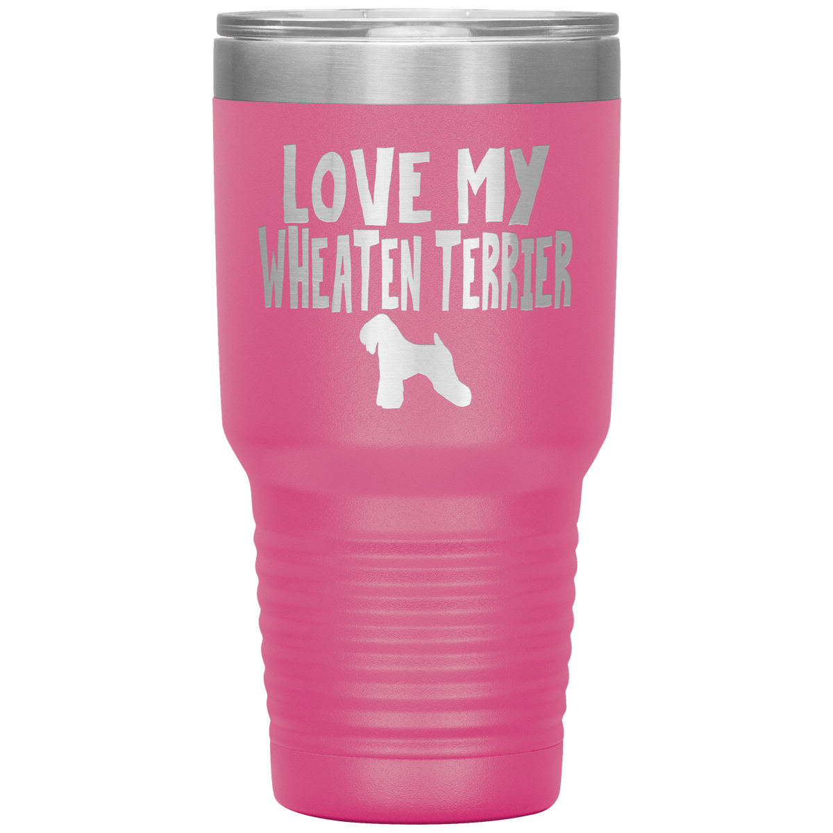 Love My Wheaten Terrier 30 Oz Vacuum Tumbler Tumblers Pink