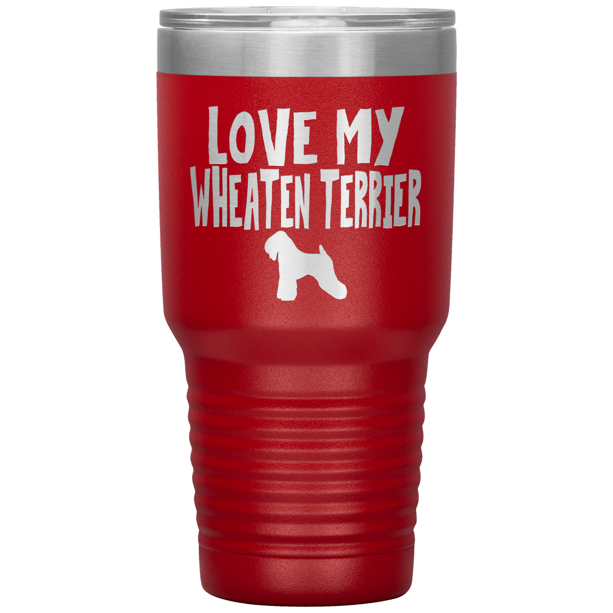 Love My Wheaten Terrier 30 Oz Vacuum Tumbler Tumblers Red
