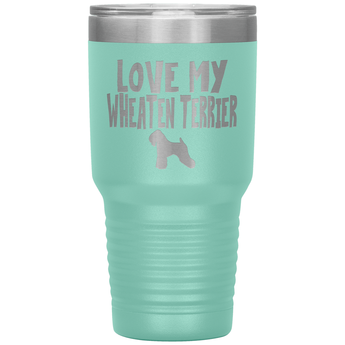 Love My Wheaten Terrier 30 Oz Vacuum Tumbler Tumblers Teal