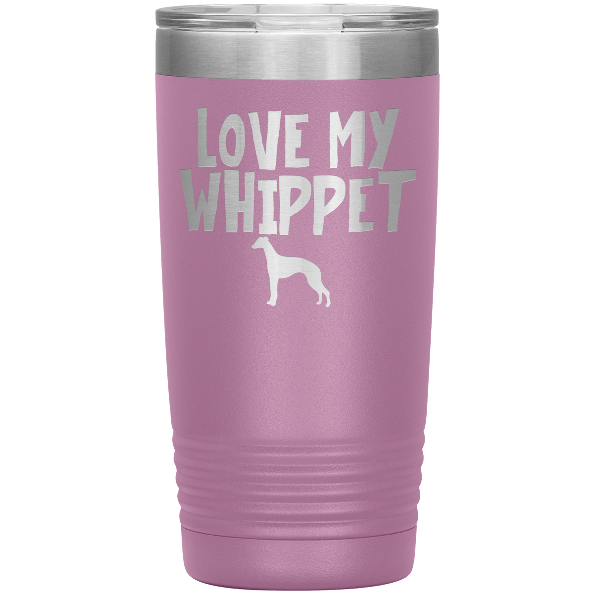 Love My Whippet 20 Oz Vacuum Tumbler Tumblers Light Purple