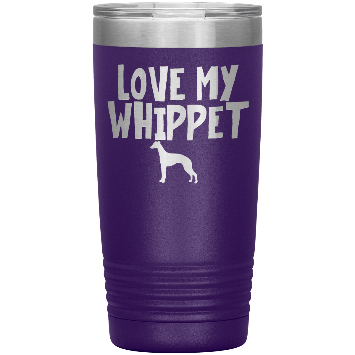 Love My Whippet 20 Oz Vacuum Tumbler Tumblers Purple