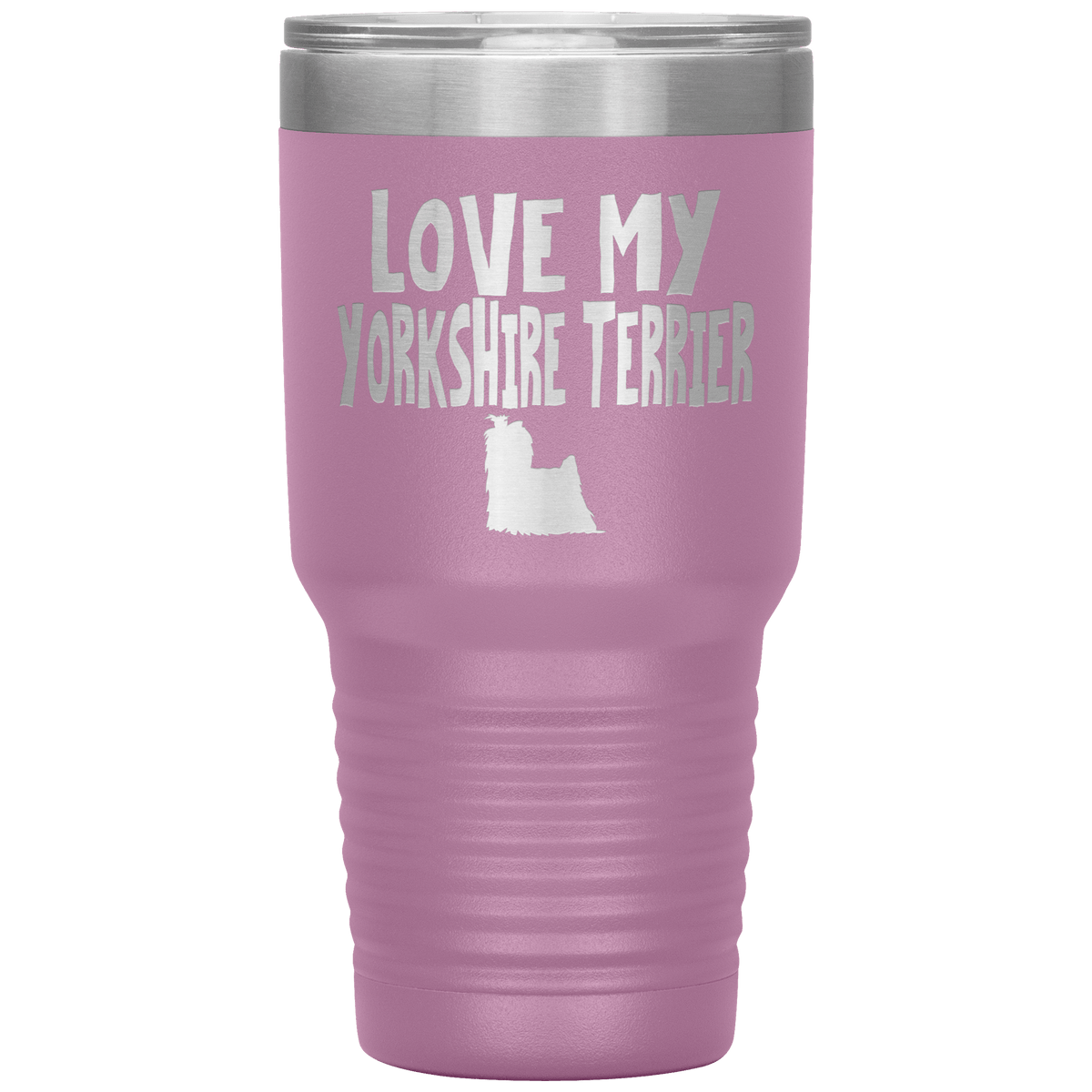 Love My Yorkshire Terrier 30 Oz Vacuum Tumbler Tumblers Light Purple