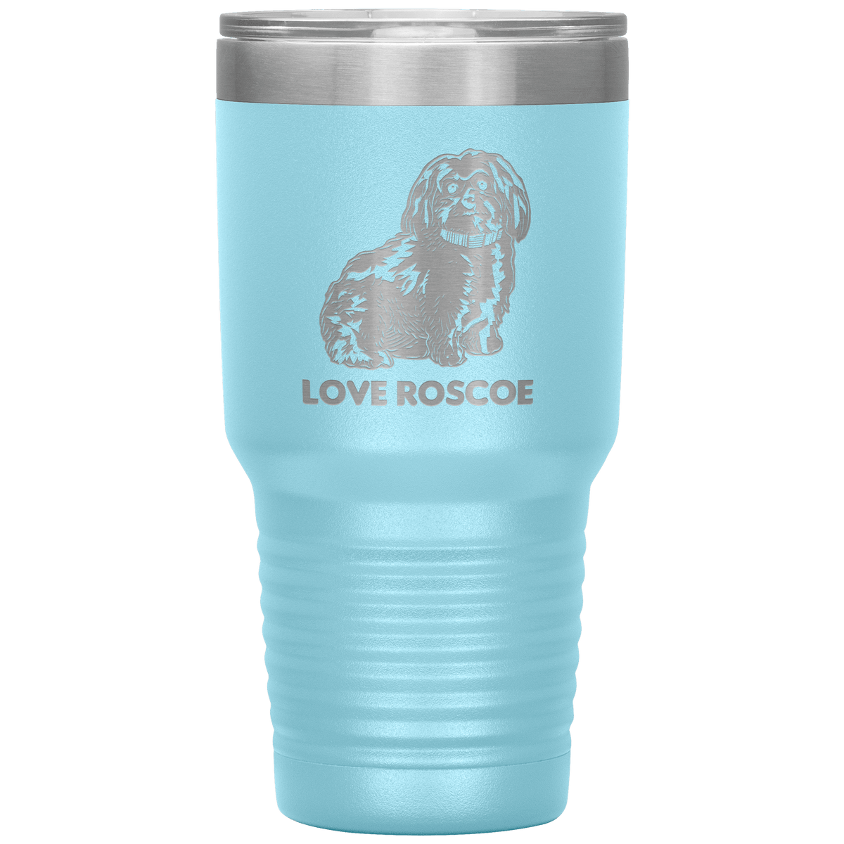Love Roscoe 30oz Tumbler Tumblers Light Blue