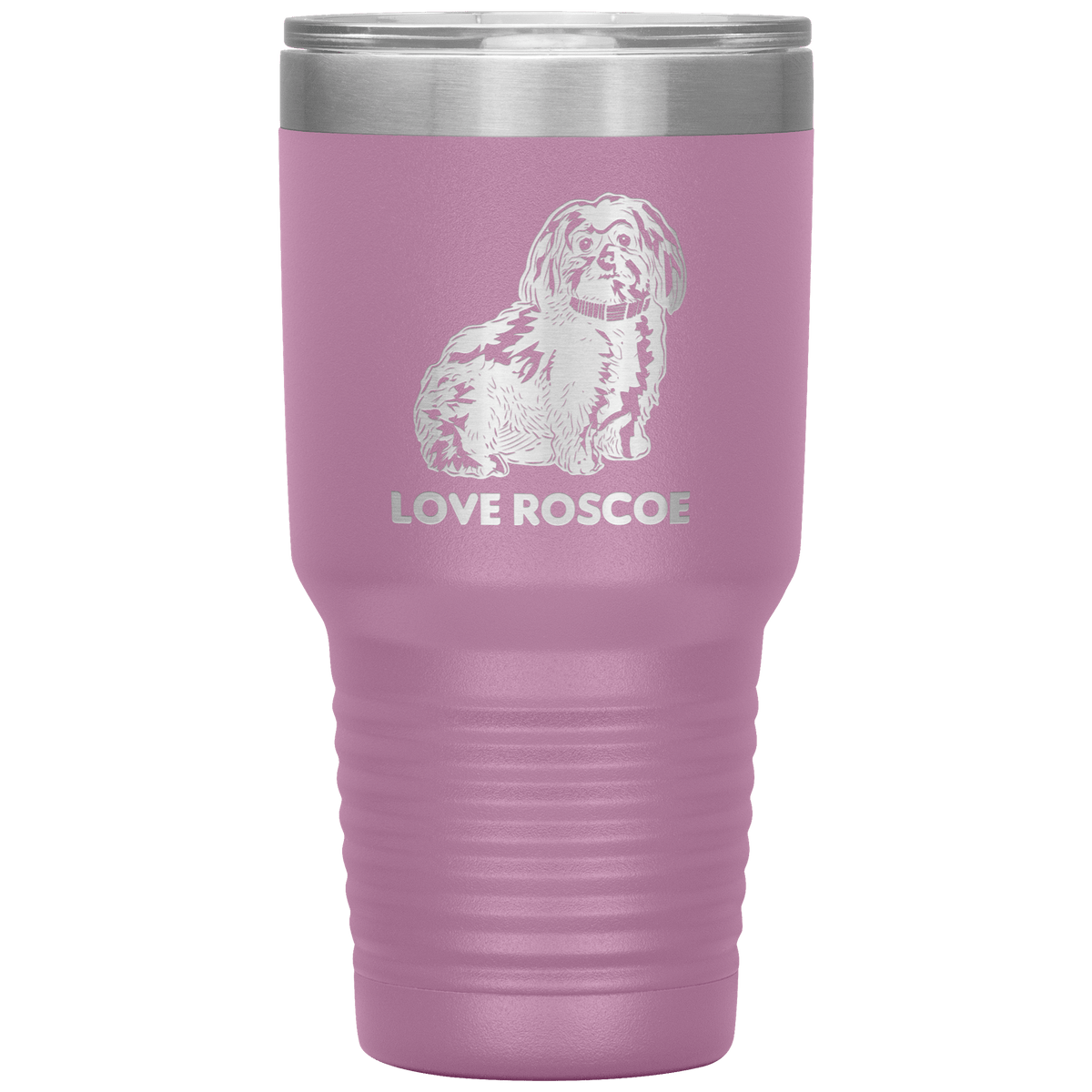 Love Roscoe 30oz Tumbler Tumblers Light Purple