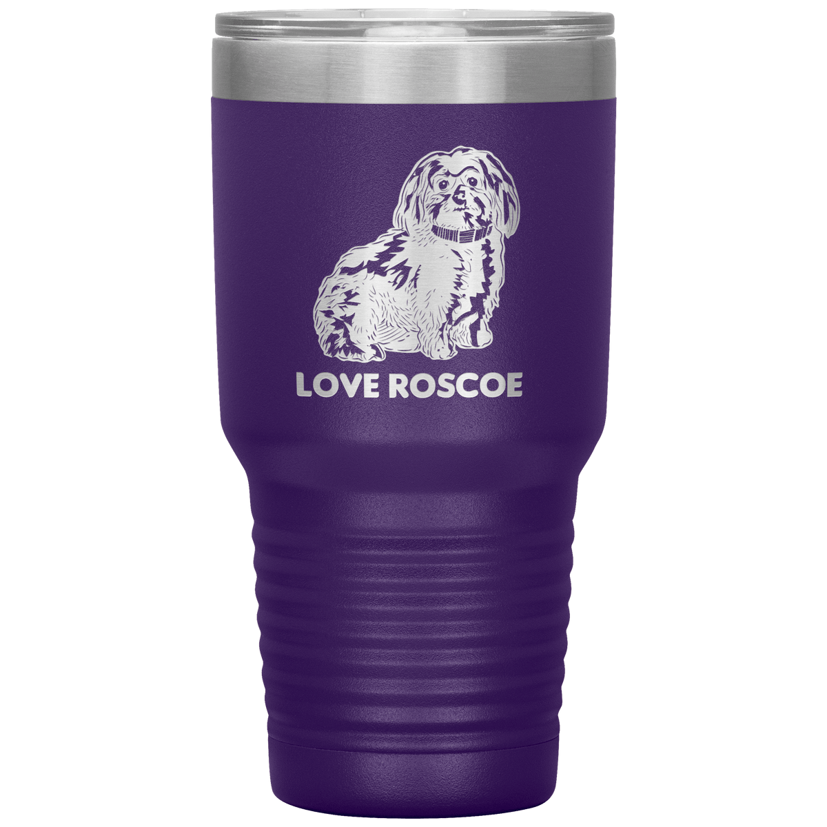 Love Roscoe 30oz Tumbler Tumblers Purple