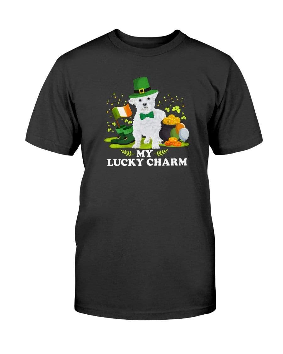 Maltese St. Patricks Day My Lucky Charm Unisex T-Shirt Shirts Black / S
