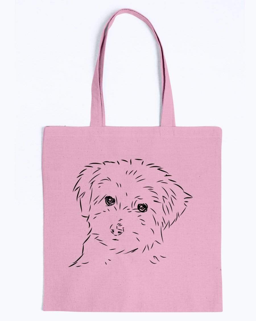 Maltipoo Doodle Dogs Canvas Tote Bag Accessories Pink / M