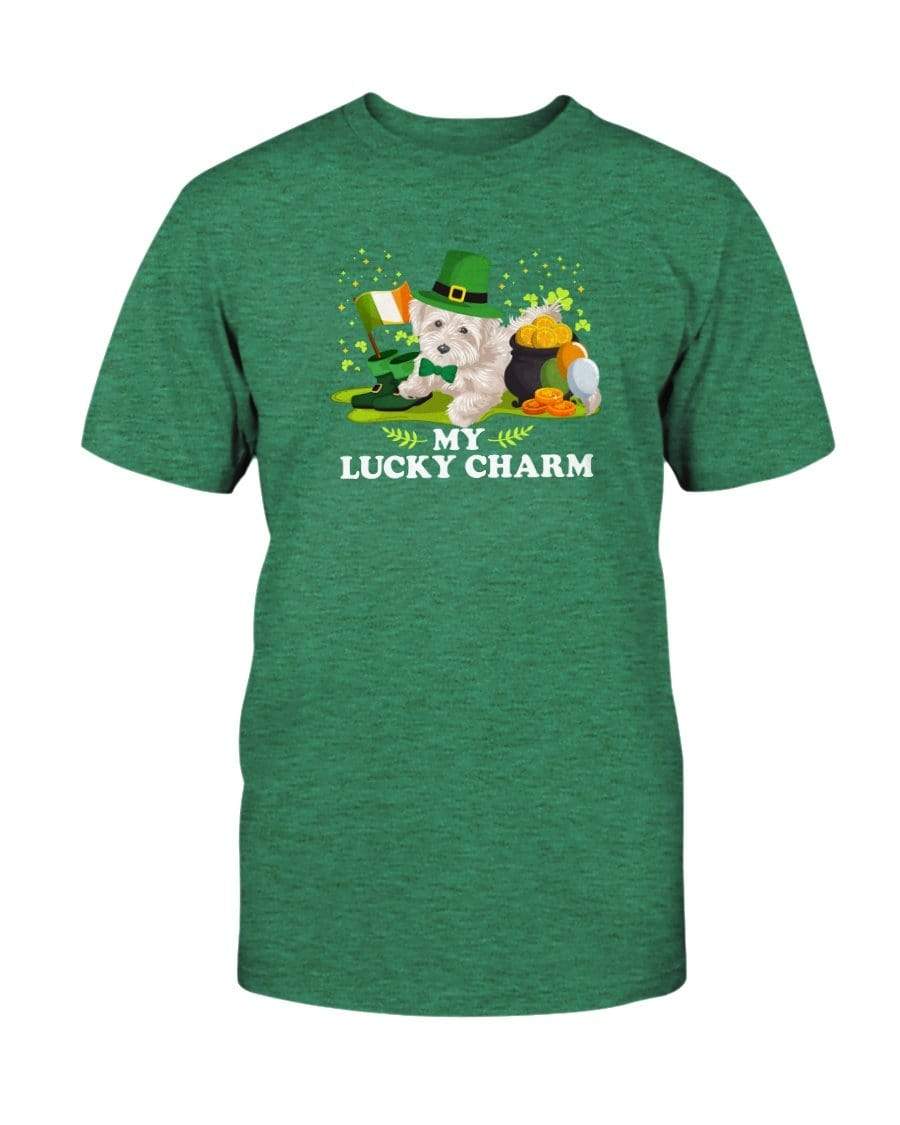 Maltipoo St. Patricks Day My Lucky Charm Unisex T-Shirt Shirts Heather Kelly / S