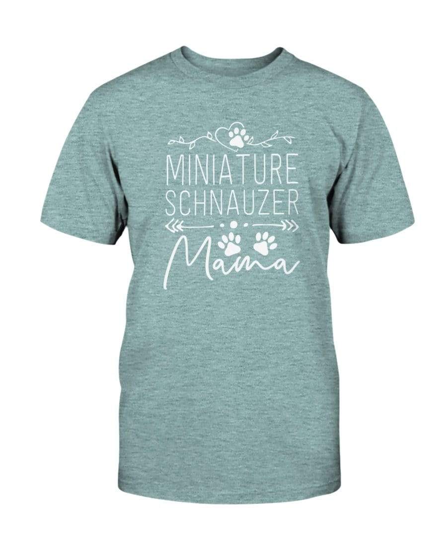 Miniature Schnauzer Dog Mama Super Soft Unisex T-Shirt Shirts Heather Ice Blue / S