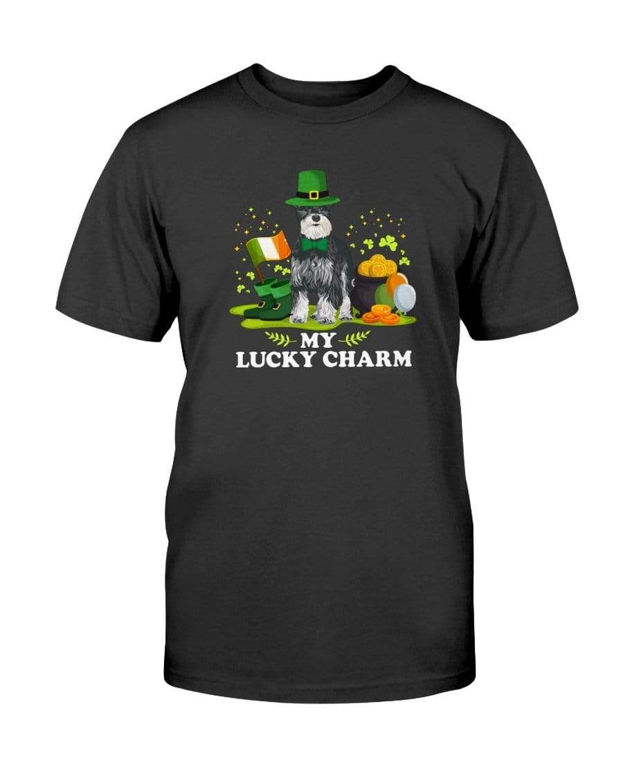 Miniature Schnauzer St. Patricks Day My Lucky Charm Unisex T-Shirt Shirts Black / S