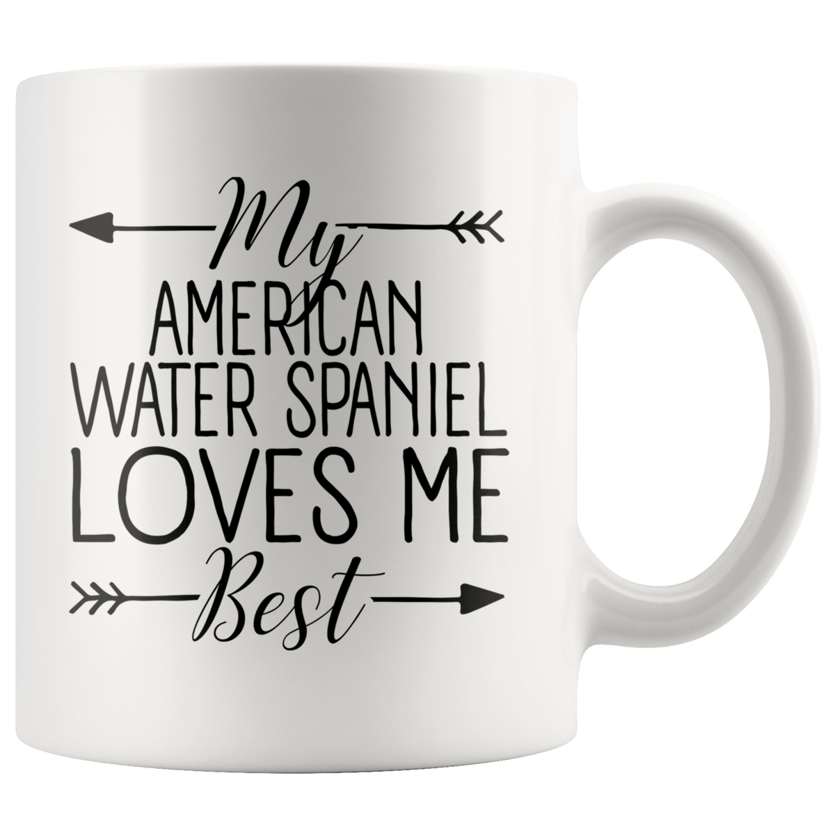 My American Water Spaniel Loves Me Best Coffee / Tea Ceramic Mug - 11oz / 15oz Drinkware 11oz Mug