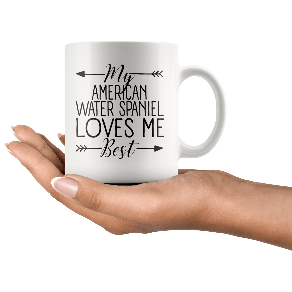 My American Water Spaniel Loves Me Best Coffee / Tea Ceramic Mug - 11oz / 15oz Drinkware