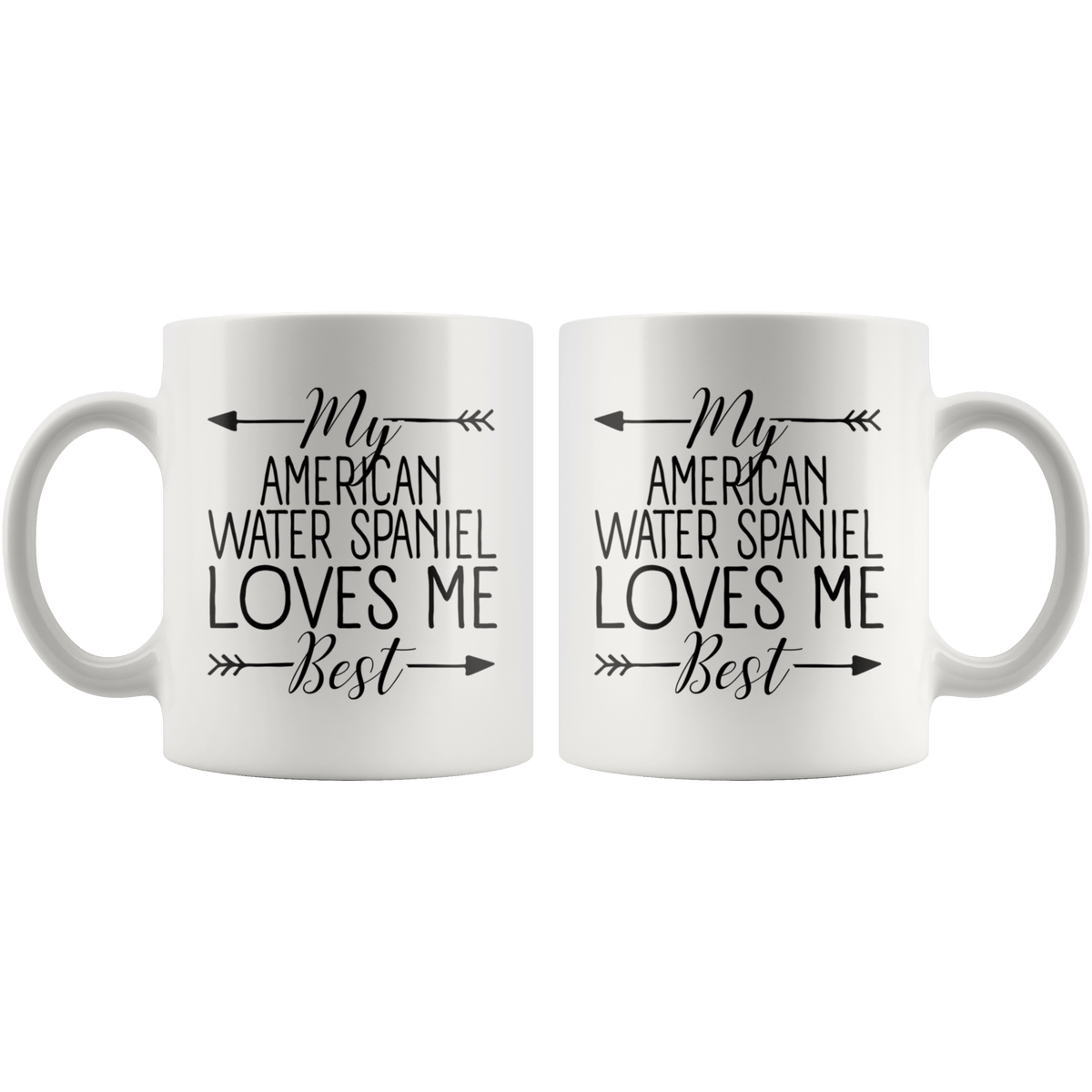My American Water Spaniel Loves Me Best Coffee / Tea Ceramic Mug - 11oz / 15oz Drinkware