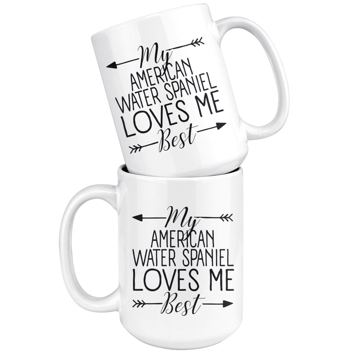 My American Water Spaniel Loves Me Best Coffee / Tea Ceramic Mug - 11oz / 15oz Drinkware