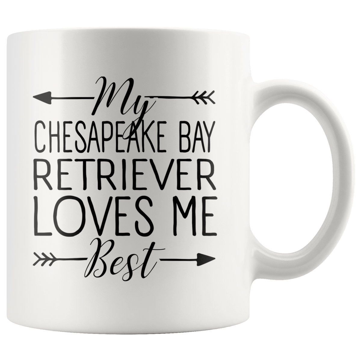 My Chesapeake Bay Retriever Loves Me Best Coffee / Tea Ceramic Mug - 11oz / 15oz Drinkware 11oz Mug