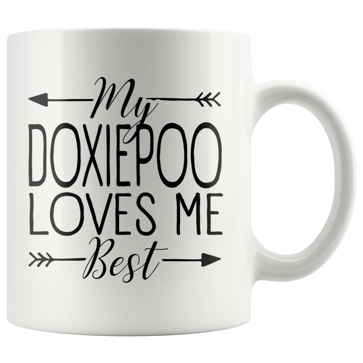 My Doxiepoo Loves Me Best Coffee / Tea Ceramic Mug - 11oz / 15oz Drinkware 11oz Mug