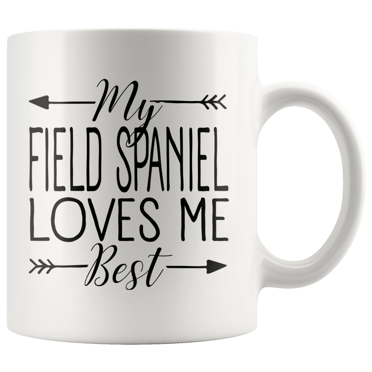 My Field Spaniel Loves Me Best Coffee / Tea Ceramic Mug - 11oz / 15oz Drinkware 11oz Mug
