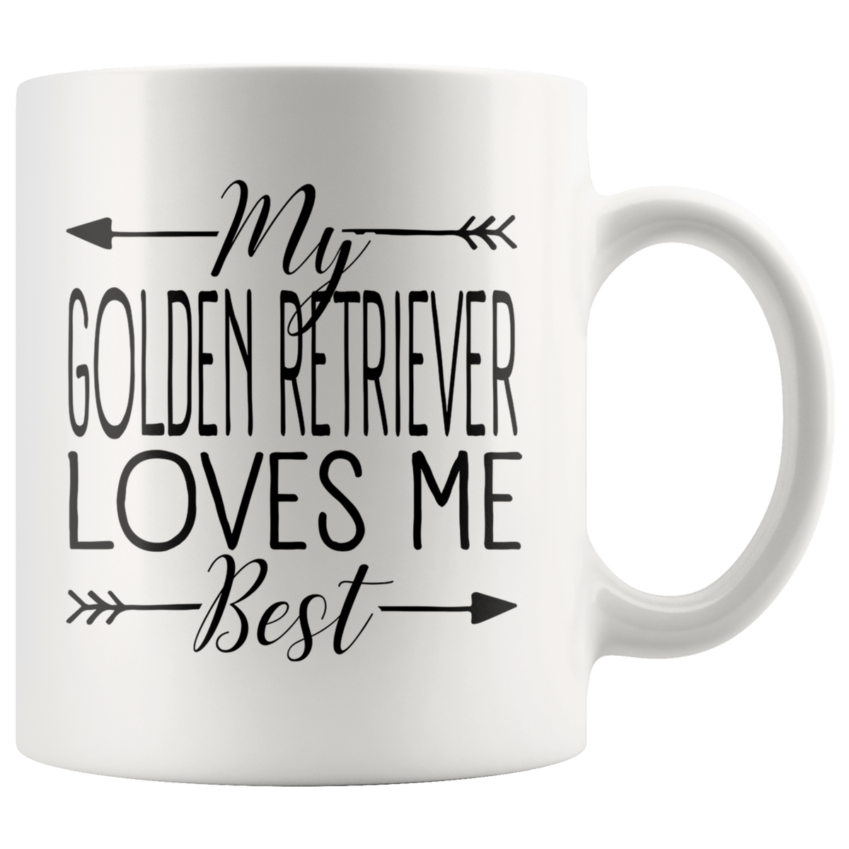 My Golden Retriever Loves Me Best Coffee / Tea Ceramic Mug - 11oz / 15oz Drinkware 11oz Mug