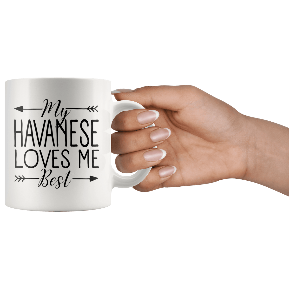 My Havanese Loves Me Best Coffee / Tea Ceramic Mug - 11oz / 15oz Drinkware